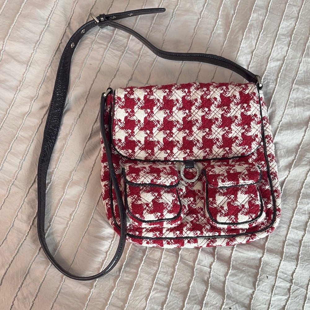 Vera Bradley Red and White Crossbody Bag